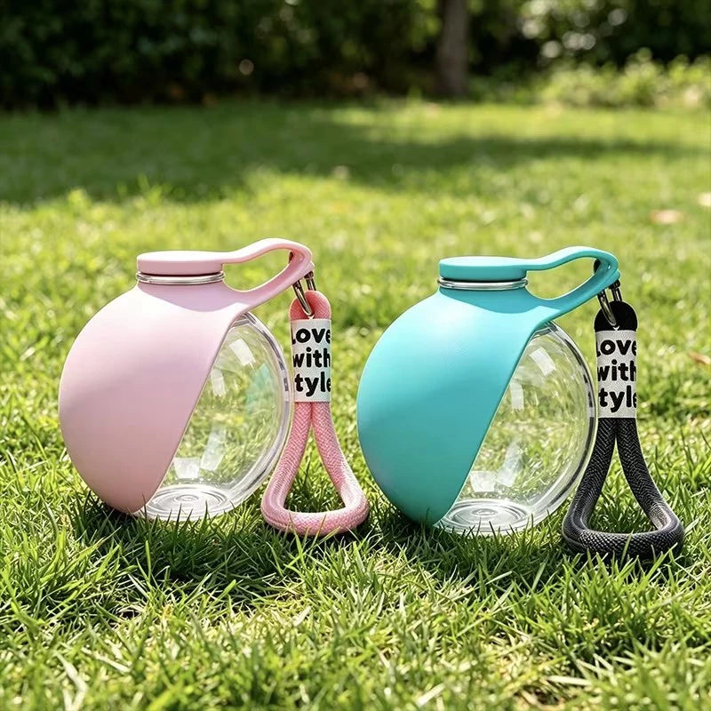 285ml Portable Dog Water Bottle – Collapsible Silicone Travel Cup Pet Travel Water Bottle Babs