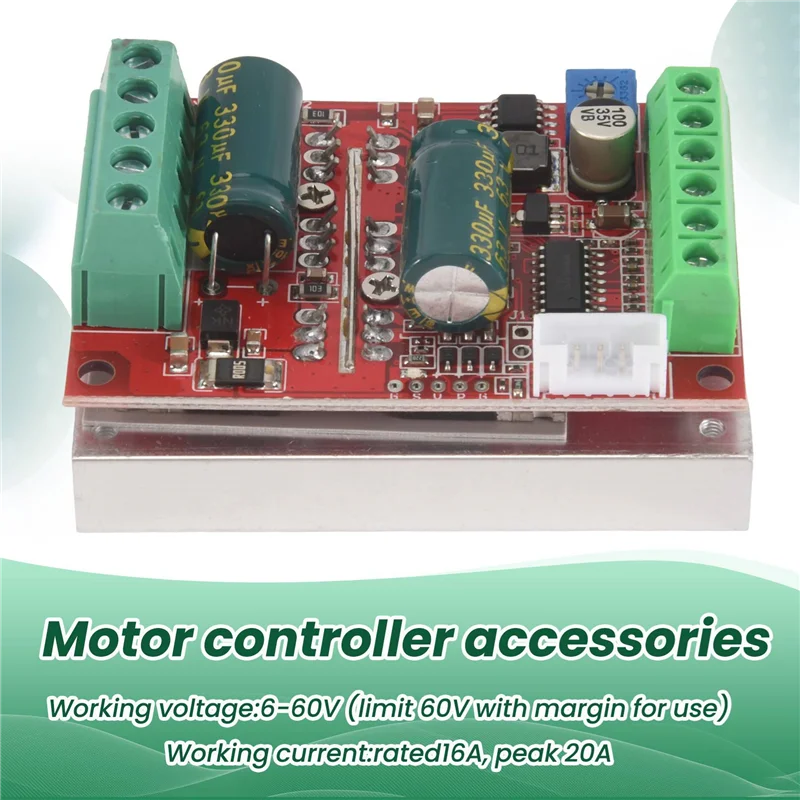 DC 6-60V 400W BLDC 3-Phase Brushless Motor Controller PWM Hall Board Motor Controller Board Babs
