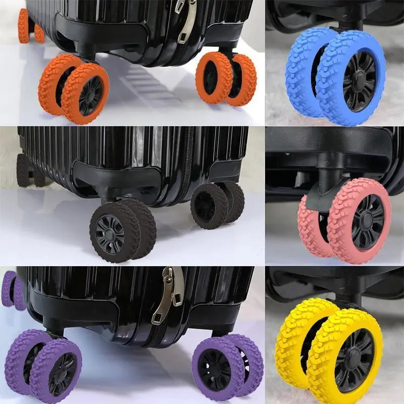 8-Pack Suitcase Wheel Covers – Silent TPR Rubber Luggage Rings Luggage Wheel Cover Babs
