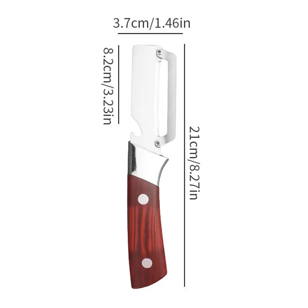 Multifunctional Vegetable Peeler – Ergonomic Wooden Handle Vegetable Peeler Babs natural wood 1pcs
