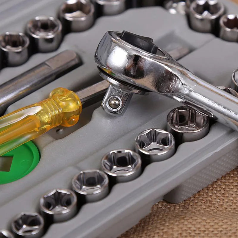 40-Piece Car Socket Wrench Tool Kit – Auto Repair Set Socket Wrench Set Babs
