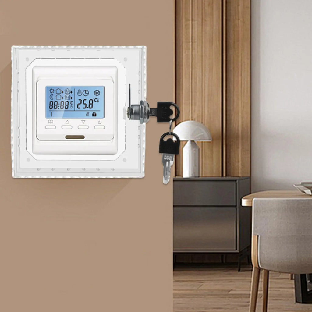 Transparent Thermostat Lock Box Cover with Keys | PC Guard Thermostat Lock Box Babs