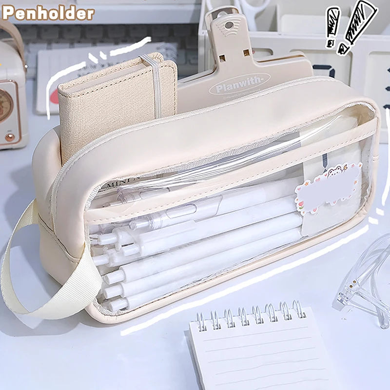 Transparent Large Capacity Pencil Bag – Waterproof PVC Case Pencil Case Babs