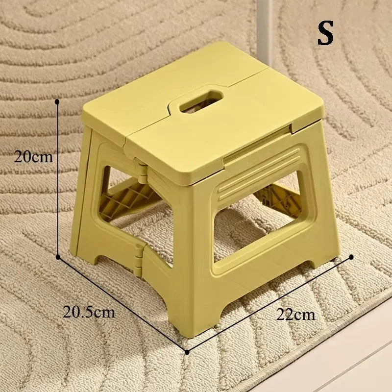 Portable Folding Camping Stool – Lightweight Compact Foot Stool Folding Camping Stool Babs S-Yellow