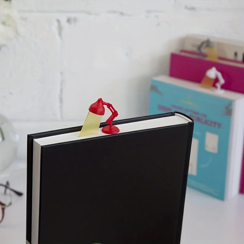 Cartoon Desk Lamp Bookmark – Fun Plastic Office Stationery Novelty Bookmark Babs