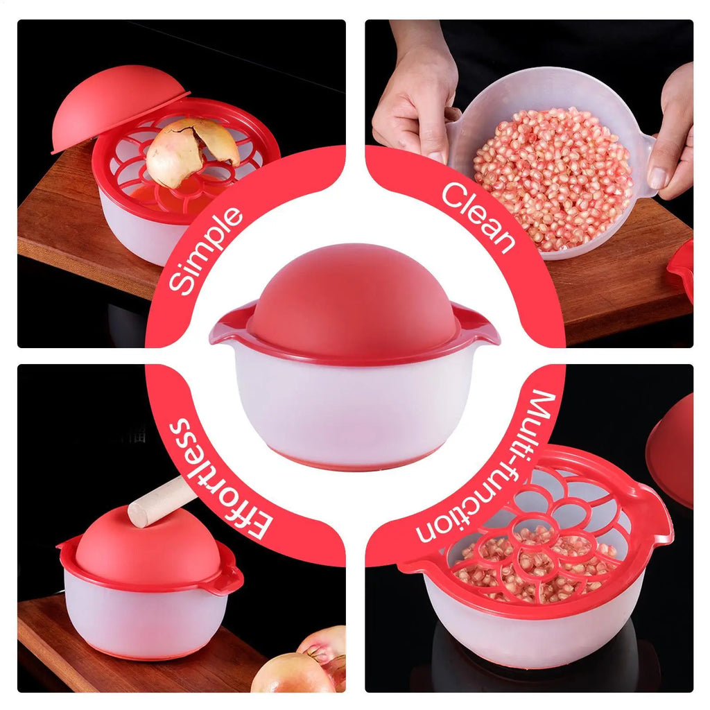 Silicone Pomegranate Peeler Bowl – Easy Aril Separator Fruit Peeler Tool Babs