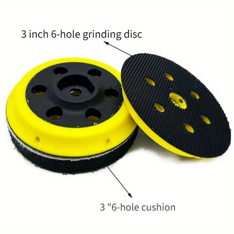 3-Inch 6-Hole PU Foam Polishing Disc – Hook & Loop Backing Pad Polishing Foam Disc Babs 1pc