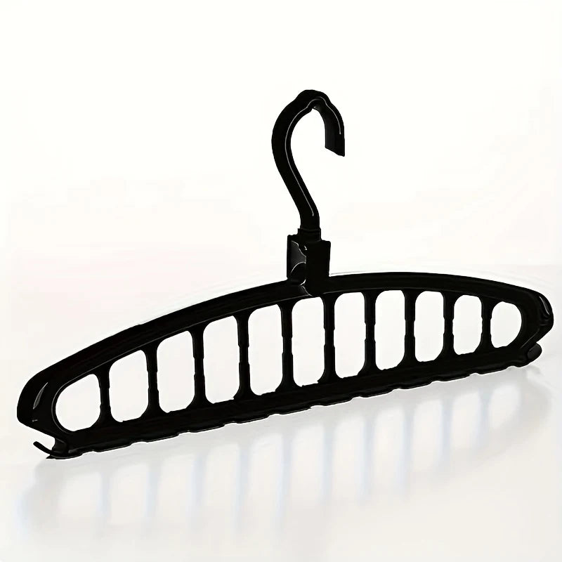 Space Saving Collapsible Clothes Hangers – Heavy Duty Plastic Clothes Hangers Babs Black