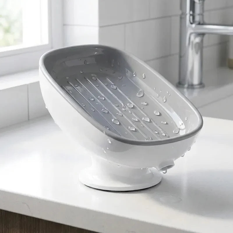Suction Cup Soap Dish – Self-Draining Non-Slip Soap Holder Soap Dish Babs