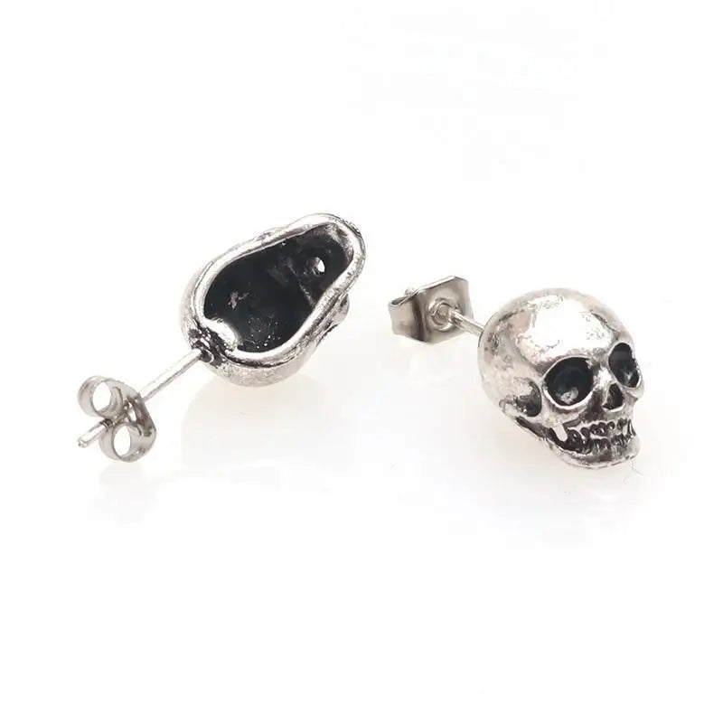 Punk Skull Stud Earrings for Men – Hip Hop Rock Style Skull Stud Earrings Babs