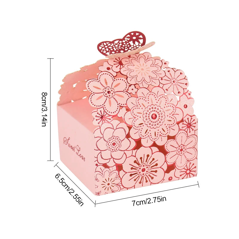 Pink Butterfly Candy Gift Boxes | Wedding & Party Favors 10/20Pcs Party Favor Box Babs