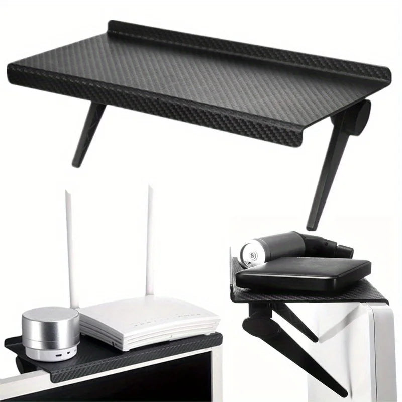 No-Drill Monitor & TV Shelf | Router & Set-Top Box Organizer Wall Mount Shelf Babs