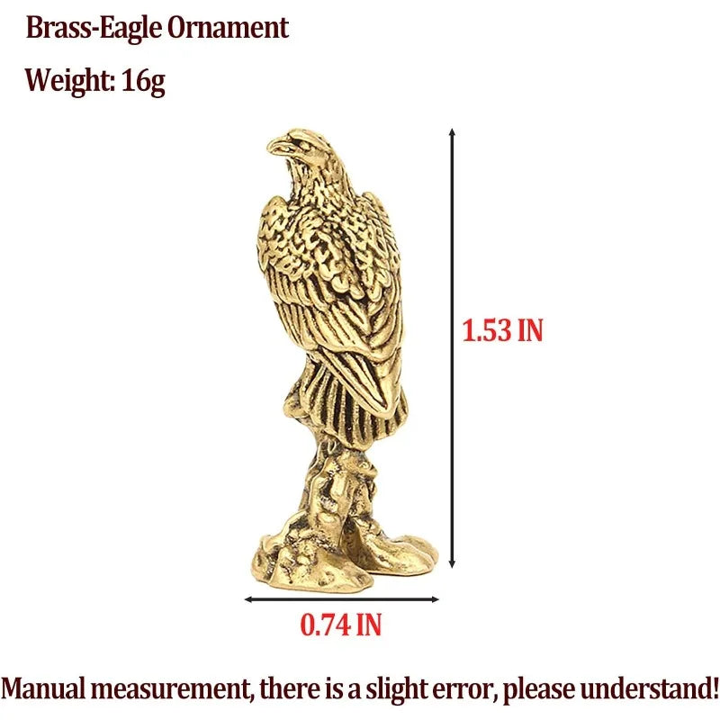 2PCS Brass Eagle Figurines – Gold Mini Animal Statues Home Decor Brass Animal Figurine Babs