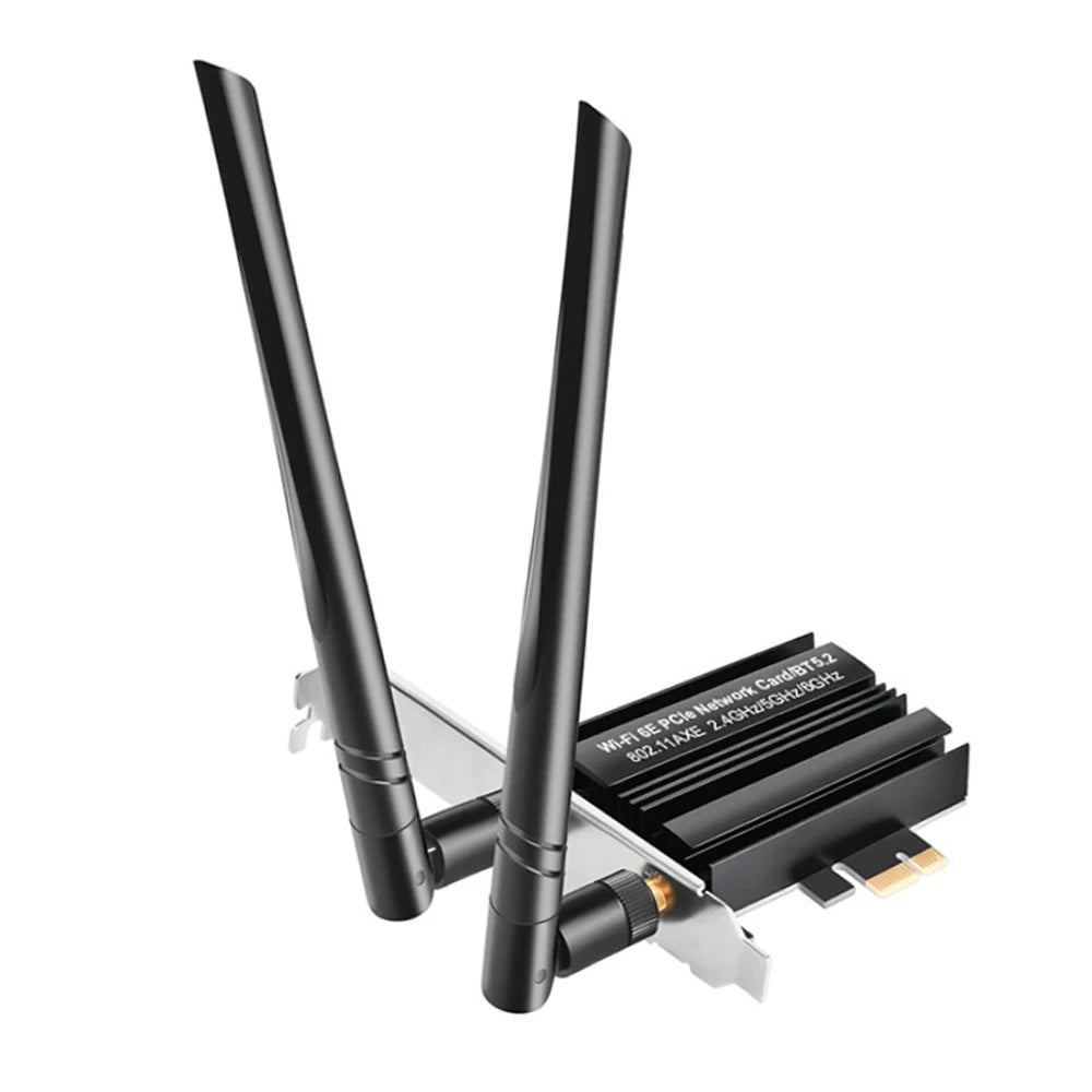 KEBIDUMEI WiFi 6E AX5400 PCIe Adapter + Bluetooth 5.2 Card PCIe WiFi Adapter Babs WiFi 6E AX5400