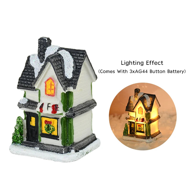 Christmas LED Wooden House Cabin Ornament – DIY Xmas Decor Christmas Cabin Ornament Babs C04