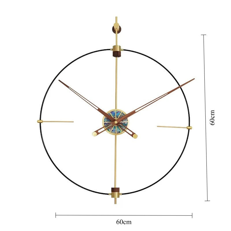Large Luxury Silent Wall Clock – Modern Metal Home Décor Wall Clock Babs Small