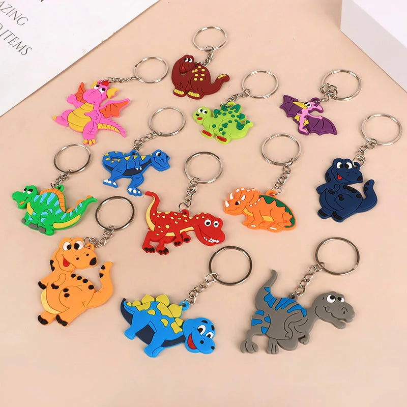 12pcs Cartoon Dinosaur Keychains Kids Birthday Party Favors Kids Party Favors Babs