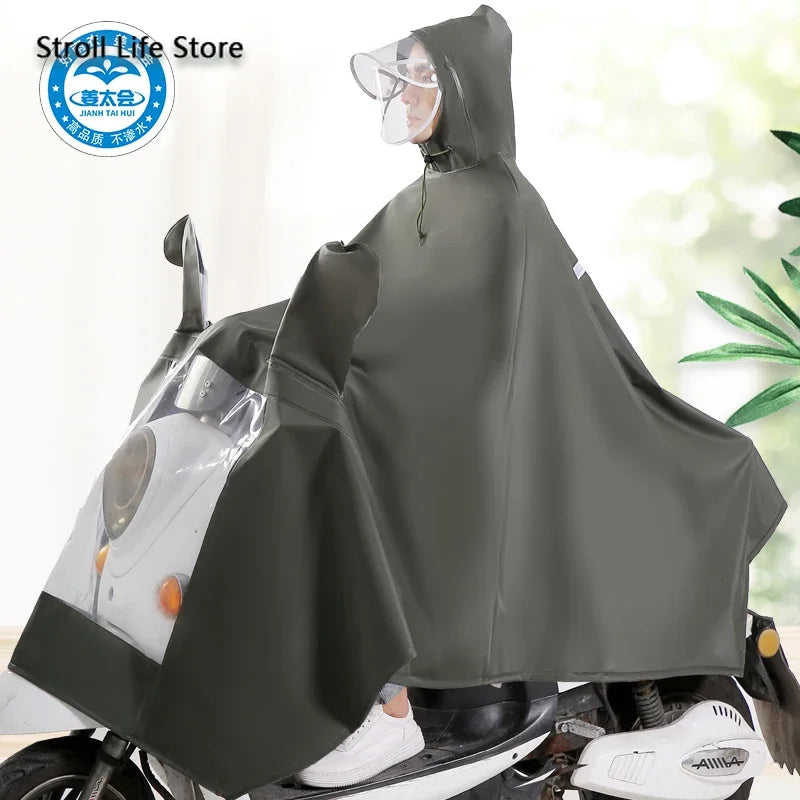 Waterproof Motorcycle Rain Poncho Jacket – Unisex Windbreaker Motorcycle Rain Poncho Babs
