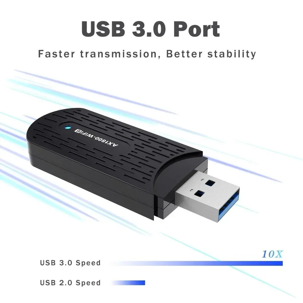 KEBIDUMEI WiFi 6 USB 3.0 Adapter AX1800 Dual-Band 1800Mbps USB WiFi Adapter Babs
