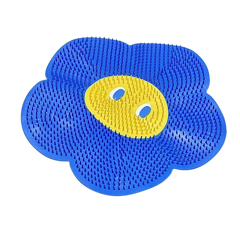 Silicone Flower Foot Scrubber Mat – Non-Slip Massage Shower Pad Foot Scrubber Mat Babs