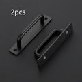2pcs Black Aluminum Barn Door Handles – Sliding Door Pull Set Door Pull Handles Babs Black