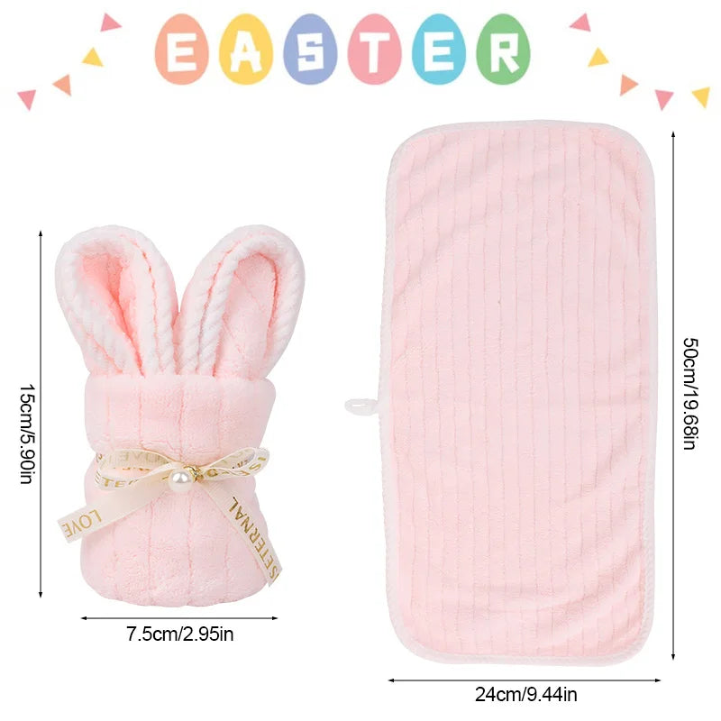5-Pack Cute Rabbit Cotton Towels | Easter & Party Gift Favors Novelty Gift Towels Babs