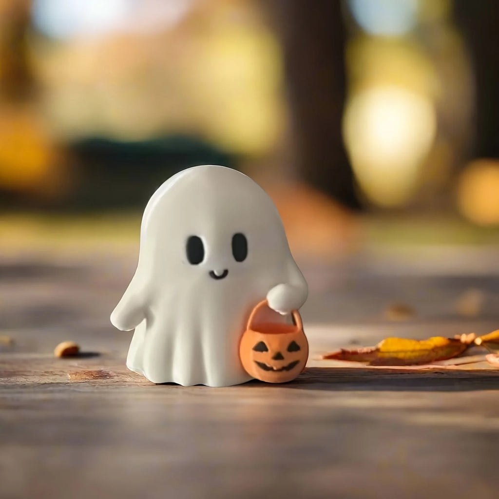 Anime Pumpkin Statue – Halloween Décor for Home & Bedroom Halloween Statue Babs WHITE