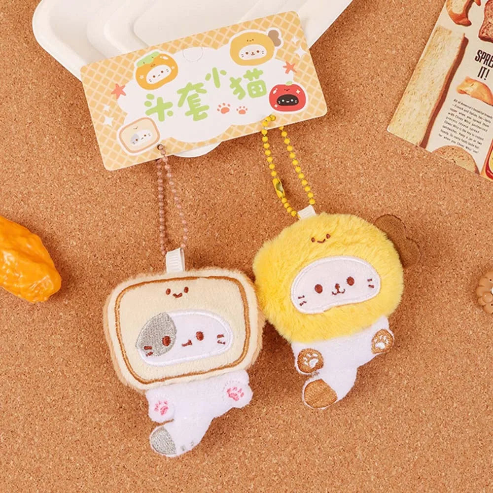 Plush Cat Keychain Pendant Pair – Cute Kitten Gift & Bag Charm Plush Keychain Pendant Babs toast-drumsticks
