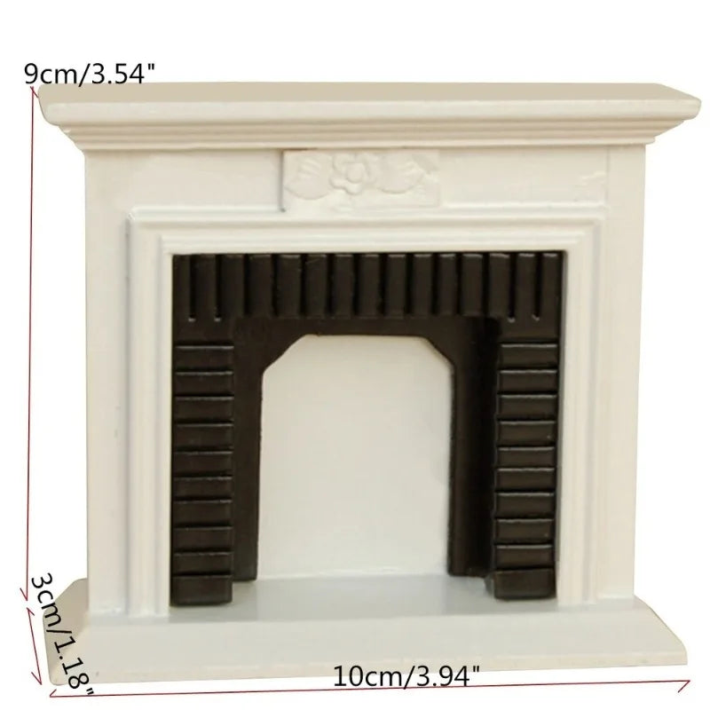 1:12 DIY Miniature Fireplace Kit – Dollhouse Furniture Decor Dollhouse Miniature Kit Babs