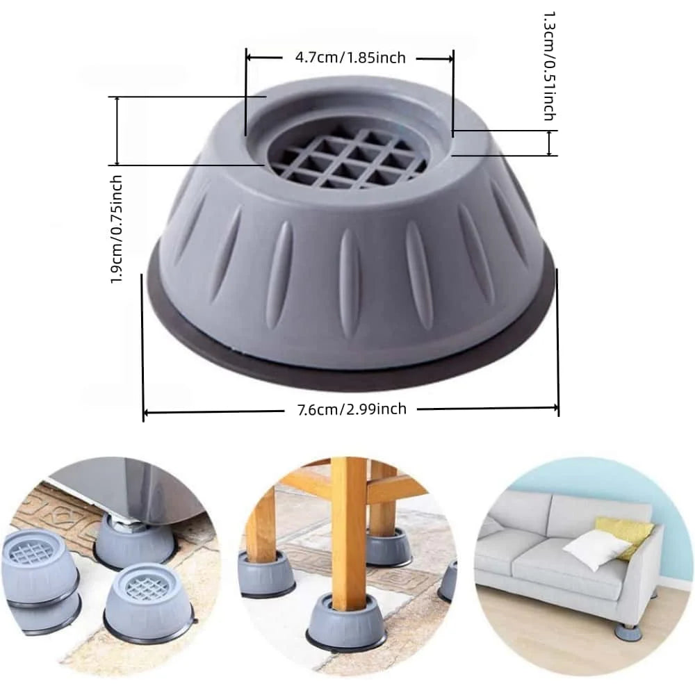 Anti-Vibration Feet Pads for Washer & Dryer – 4/8 Pcs TPU Appliance Feet Pads Babs