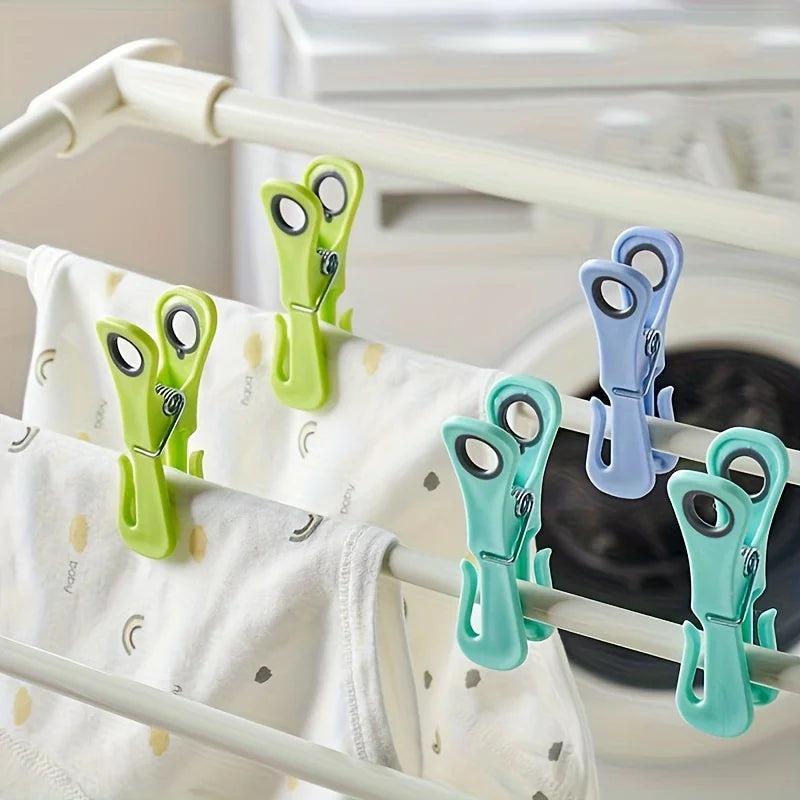 Plastic Clothespins 24-Pack with Storage Box – Non-Slip Clips Laundry Clothespins Babs