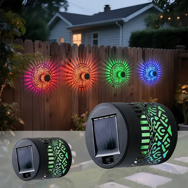 Solar Sunflower Mandala Wall Lamp – Outdoor Garden Fence Light Solar Garden Light Babs