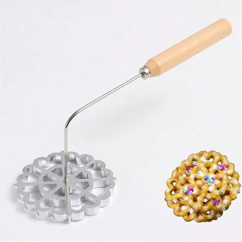 Bunuelos Rosette Mold 4.7" Non-Stick Achappam Timbale Mold Baking & Frying Mold Babs 1pc