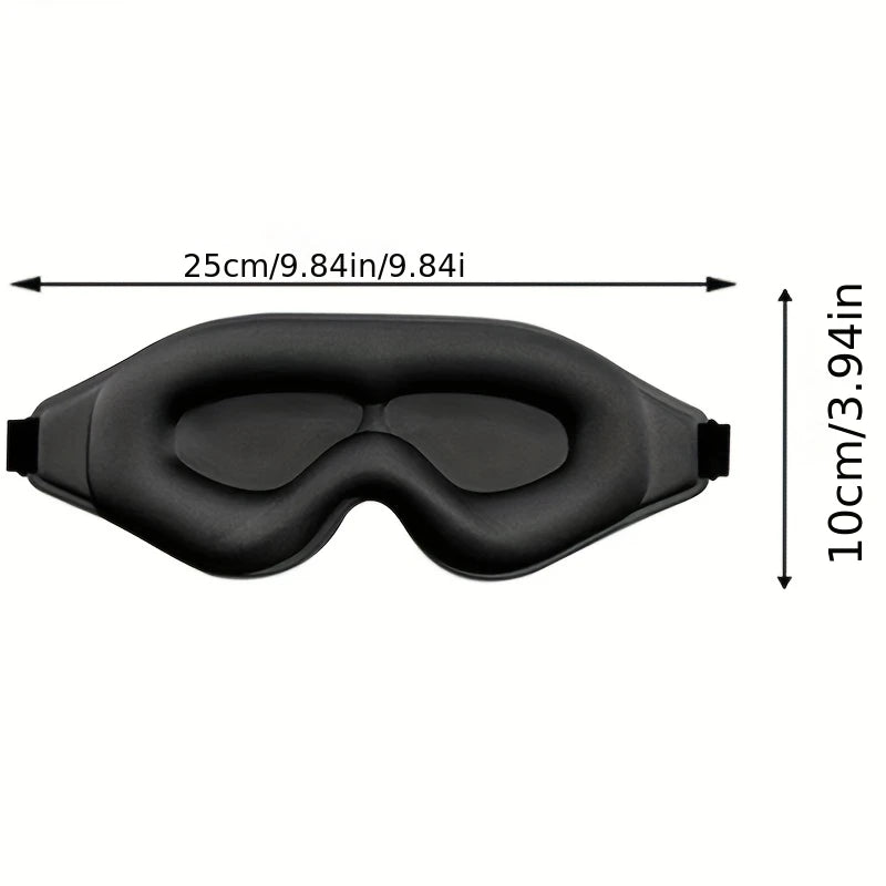 3D Contoured Sleep Eye Mask – Blackout Blindfold, Adjustable Strap Sleep Eye Mask Babs black