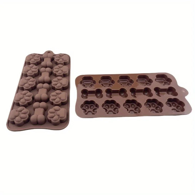 14-Grid Silicone Mold – Dog Bone & Cat Paw Baking Ice Tray Silicone Baking Mold Babs