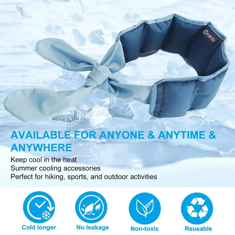Reusable Cooling Neck Wrap Ice Scarf – Unisex Summer Sport Cooling Neck Wrap Babs