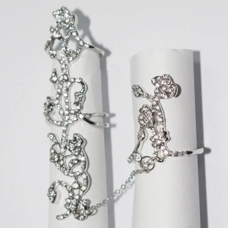 Crystal Stackable Knuckle Ring Set – Women's Fashion Jewelry Fashion Ring Babs