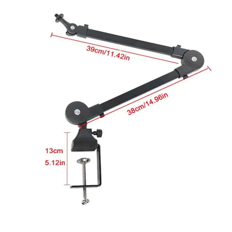 Foldable Microphone Boom Arm Stand – 360° Rotation Desk Mount Microphone Boom Arm Babs one size