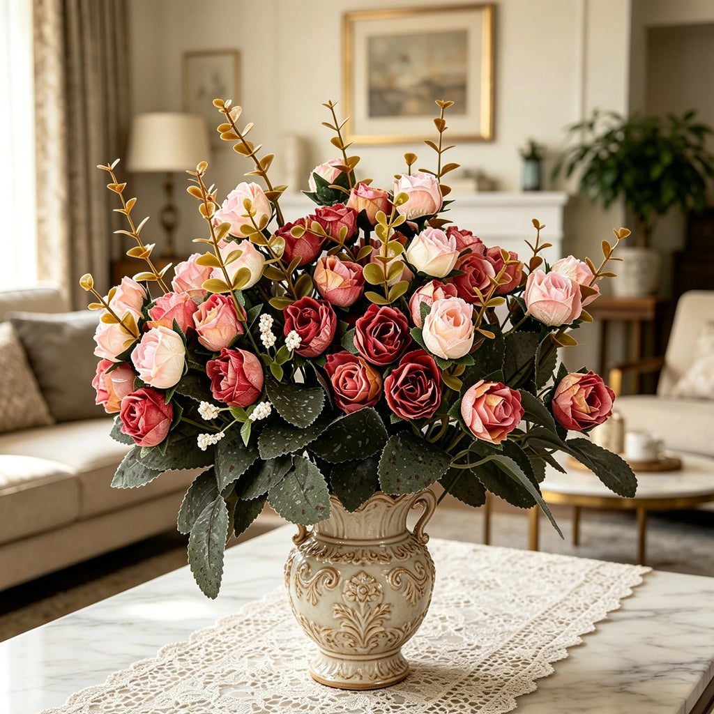 Artificial Silk Rose Bouquet – Wedding & Home Décor Artificial Flower Bouquet Babs