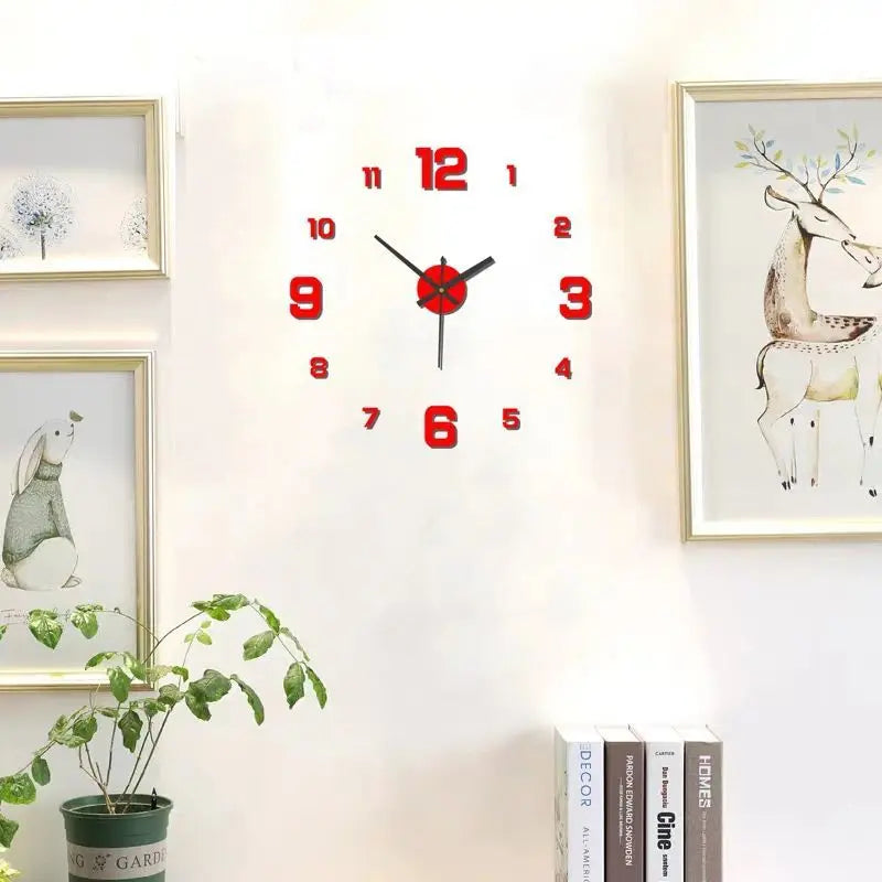 DIY Frameless Silent Wall Clock – Acrylic Antique Decal DIY Wall Clock Babs