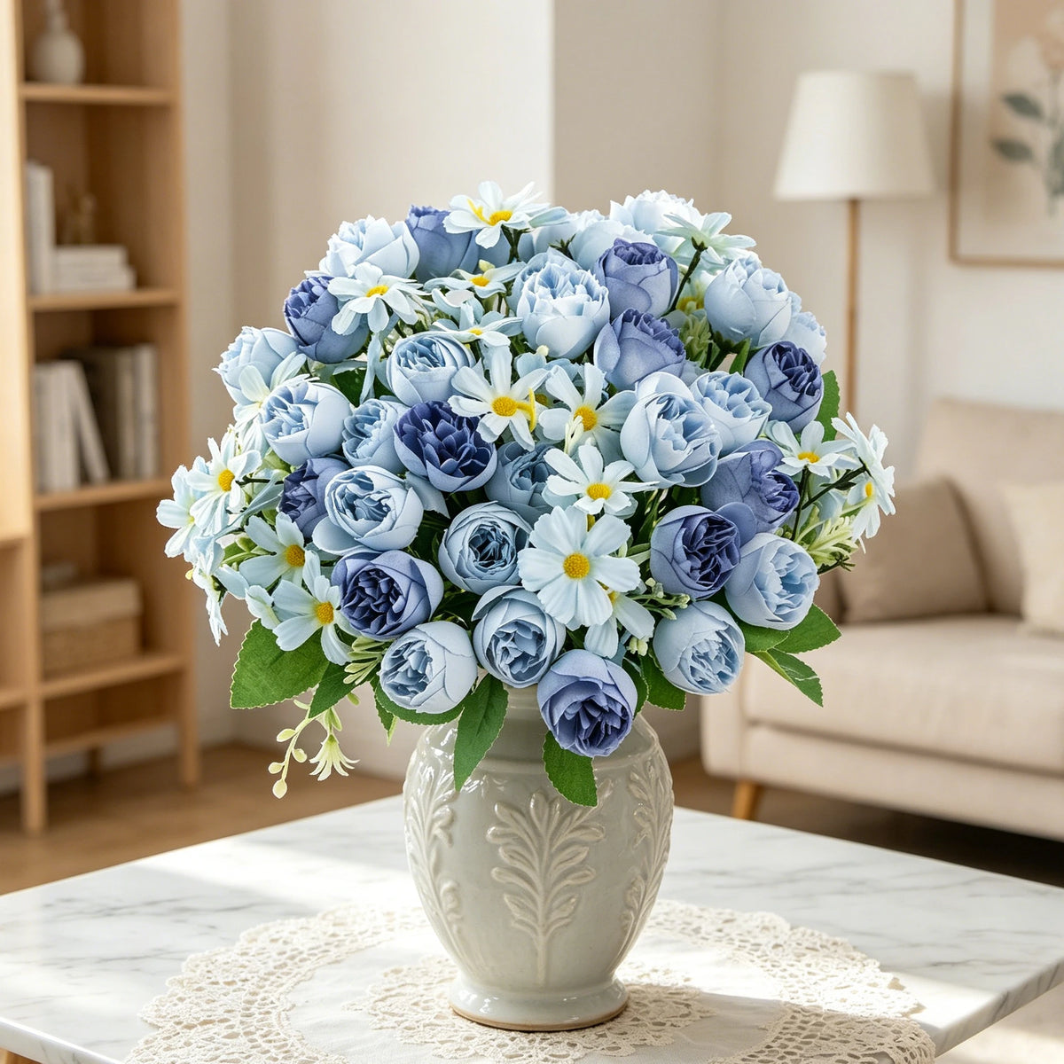 Silk Artificial Rose Bouquet – Wedding & Home Décor Flowers Artificial Flower Bouquet Babs