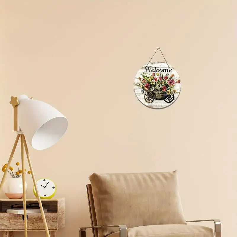 Wooden Floral Door Hanging Decoration – Courtyard Welcome Decor Door Hanging Decoration Babs