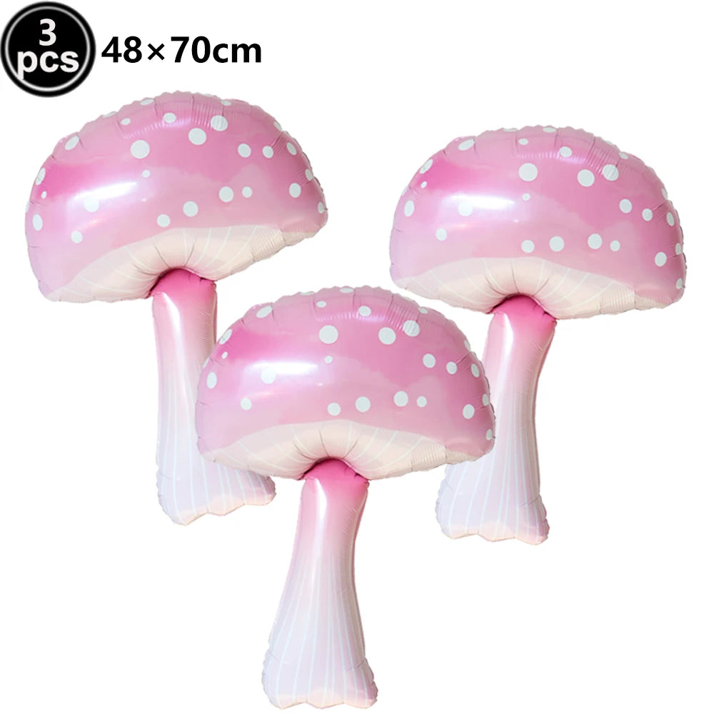 Fairy Mushroom Butterfly Rabbit Foil Balloon Set – Party Decor Party Balloon Set Babs plum As pictures show
