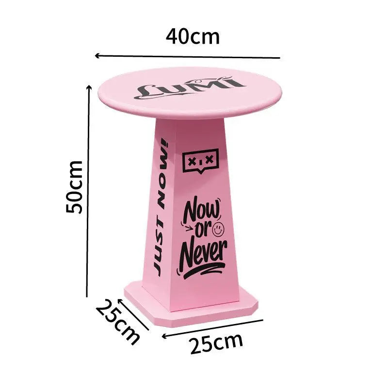 Round Metal Side Table – Modern Minimalist Living Room Coffee Table Round Side Table Babs Light Pink