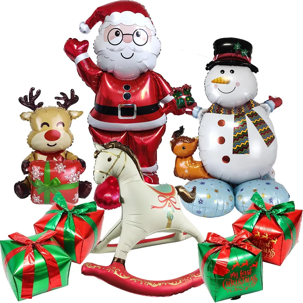 Large Standing Christmas Foil Balloons – Santa, Snowman & More Christmas Foil Balloons Babs