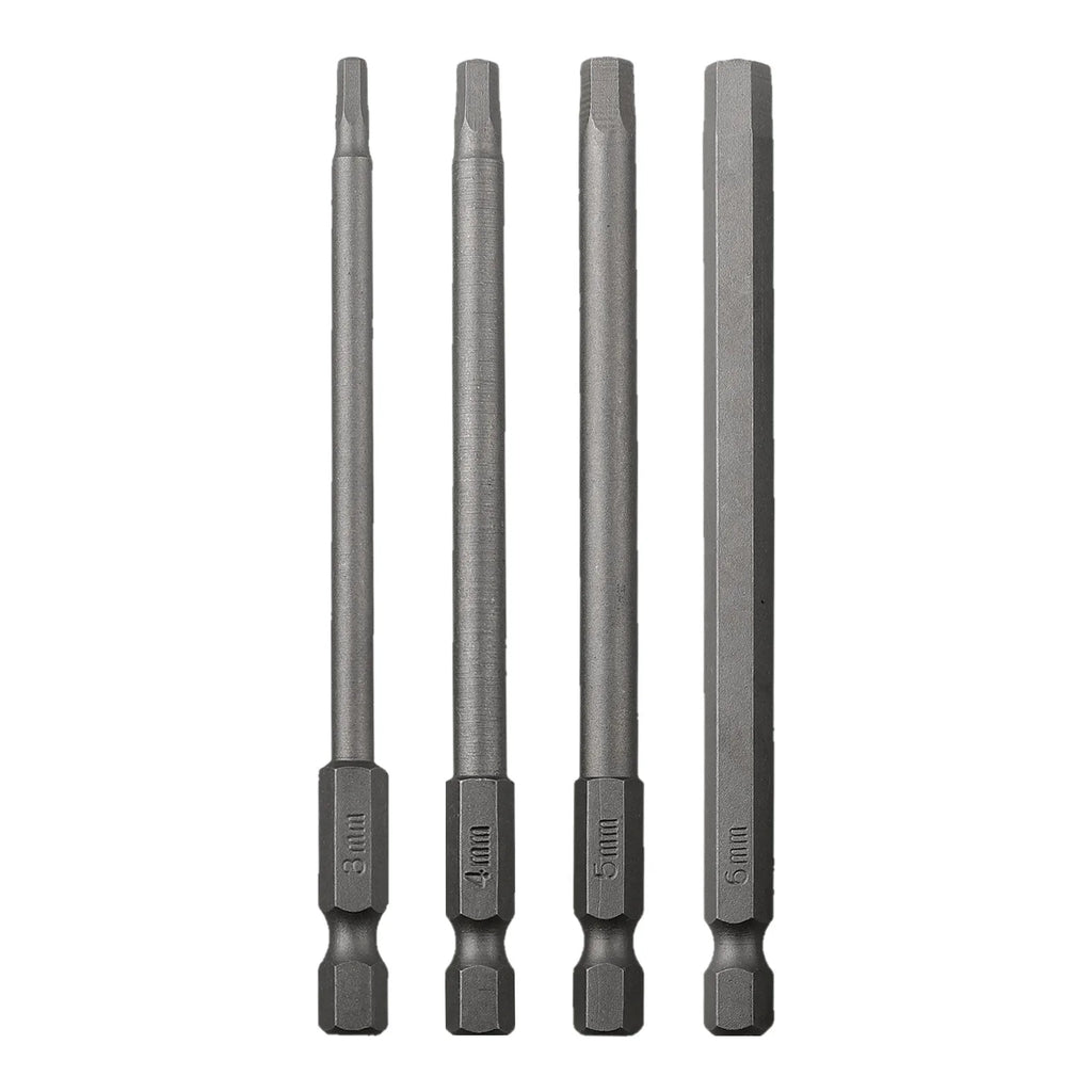 4-Piece Magnetic Screwdriver Bit Set – 1/4" Hex Shank Alloy Steel Screwdriver Bit Set Babs