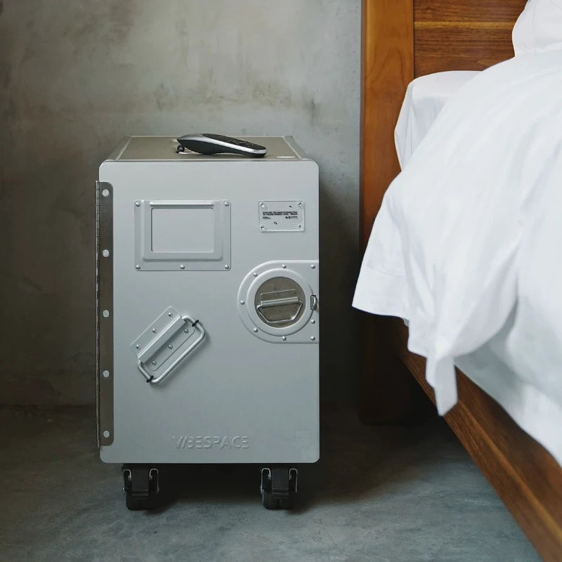 Metal Luxury Nightstand – Modern Bedroom Storage Side Table Metal Nightstand Babs