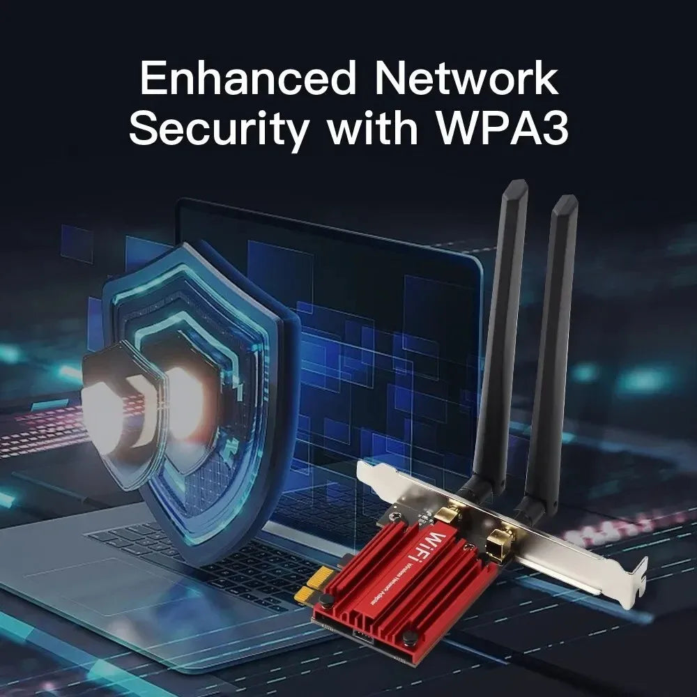 KEBIDUMEI AX1800 WiFi 6 PCIe Adapter – Bluetooth 5.2 Dual Band PCIe WiFi Adapter Babs
