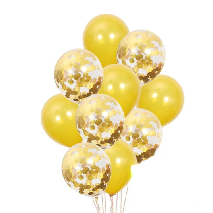 10-Pack Rose Gold Metallic Confetti Latex Party Balloons Party Balloons Babs 9 10inch