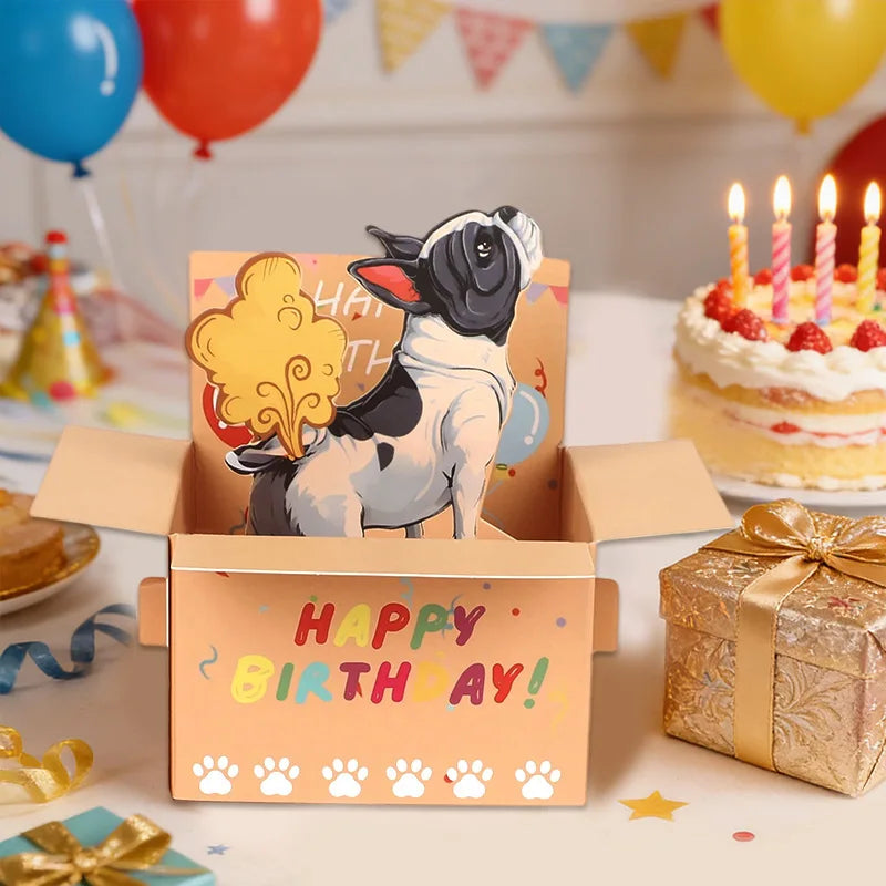 3D Pop-Up Happy Birthday Card – Handmade Paper Greeting Card Pop-Up Greeting Card Babs
